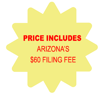 Price Includes Arizona Corporation $60 Filing Fee