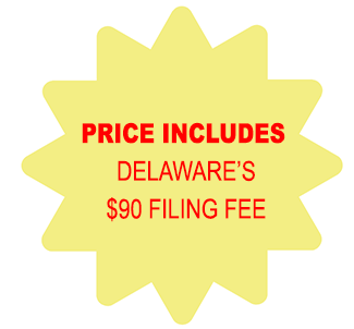 Price Includes Delaware Corporation $90 Filing Fee