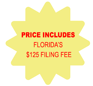Includes Florida LLC $125 Filing Fee
