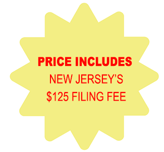 Price Includes New Jersey Corporation $125 Filing Fee