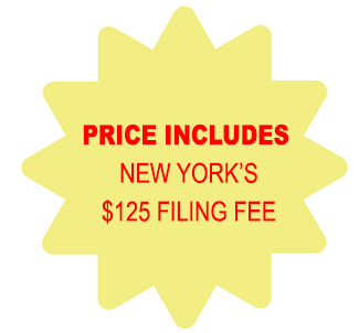 Price Includes New York Corporation $125 Filing Fee